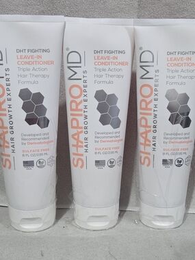 Shapiro MD DHT Fighting Leave-In Conditioner - White with Orange Accents